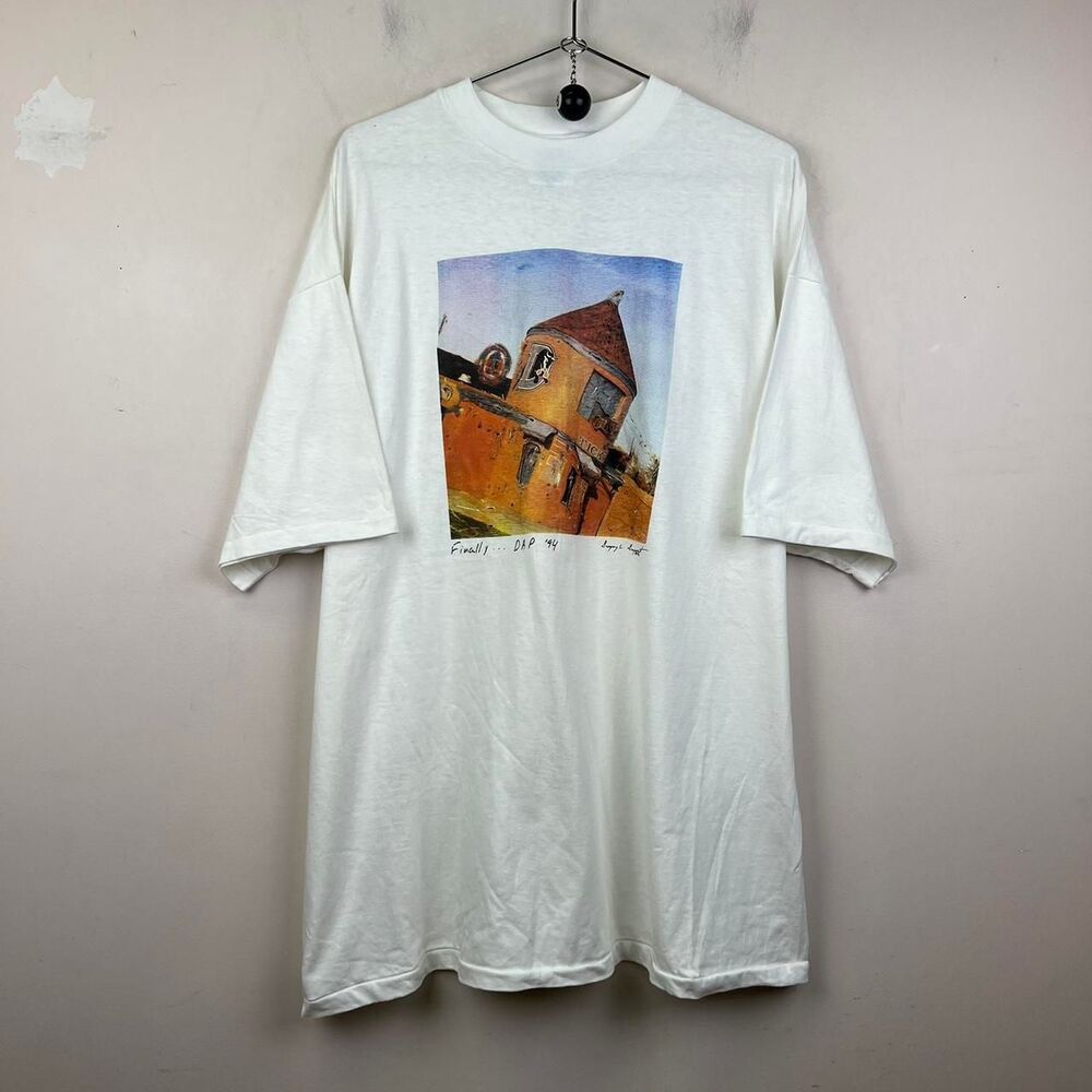 USA Major League Baseball Strike White Hanes tee shirt Finally Dap 1994 XXL